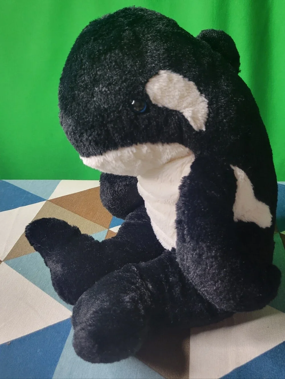 Vintage 2001 The Bear Factory Plush Orca Legs Killer Whale Stuffed Animal Soft